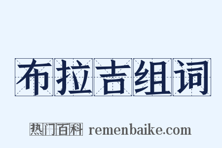 布拉吉组词是什么意思的图片